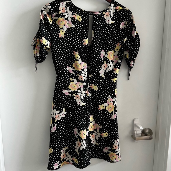 Topshop Spot Floral Tie Tea Dress - Picture 9 of 15